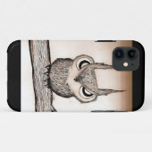 Uil met Attitude Case-Mate iPhone Case (Achterkant (horizontaal))