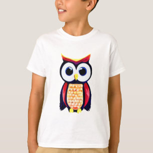 Uil met grote nieuwsgierige ogen t-shirt