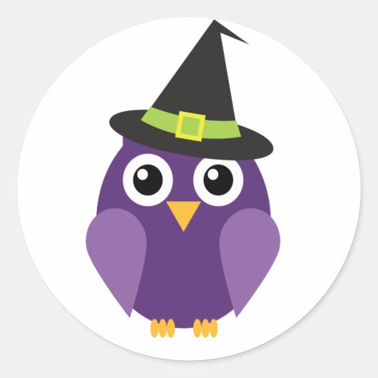 Uil met Pet Halloween Stickers (Voorkant)