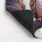 Uil met rode hartballon muismat (Hoek)