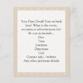 Uil met snor en hoed flyer (Achterkant)