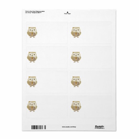 Uil met Stropdas label (Full Sheet)