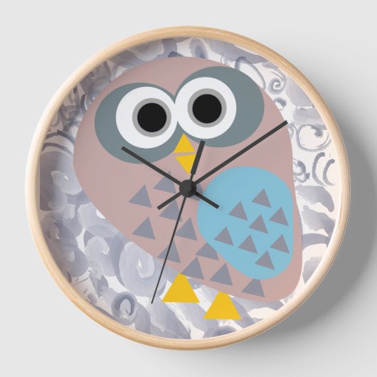 Uil met waterverf grijs (Voorkant)