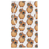 Uil met zonnebril klein cadeauzakje (Achterkant)