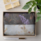 Uil neergestreken tussen lavendelbloemen decoupage tissuepapier (Geschenk)