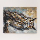 Uil olieverfschilderij legpuzzel (Horizontaal)
