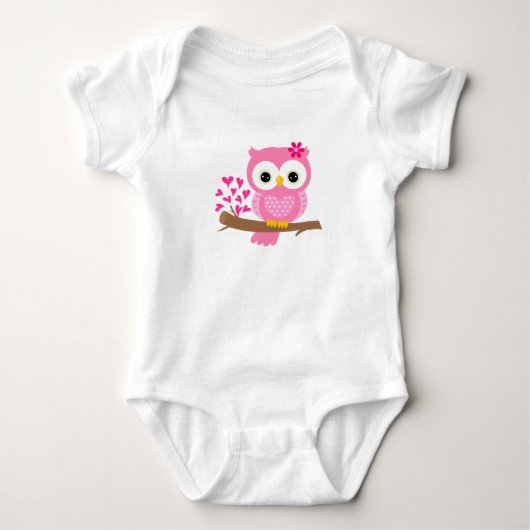 Uil ontwerp baby romper (Voorkant)