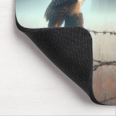 Uil op hek post muismat (Hoek)