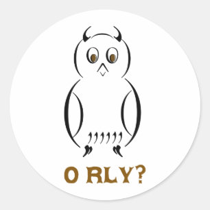 Uil O'Rly Ronde Sticker
