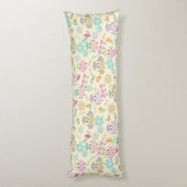 Uil pastel geel lichaamskussen (Achterkant (Verticaal))