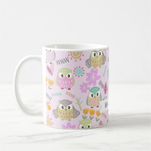 Uil Pastel Pink Koffiemok