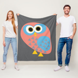 Uil Pop Art Fleece Deken