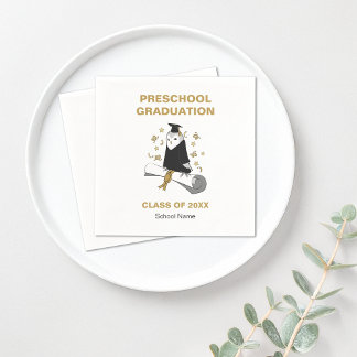 Uil Preschool / Kindergarten Afstudeerfeest Servet