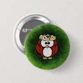 Uil Ronde Button 5,7 Cm (Voorkant /achterkant)