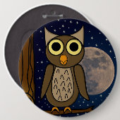 uil ronde button 6,0 cm (Voorkant /achterkant)