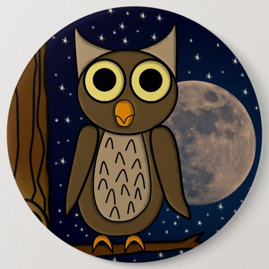 uil ronde button 6,0 cm (Voorkant)
