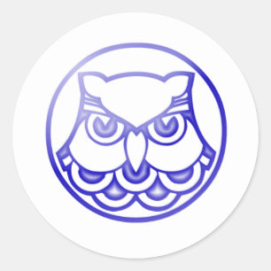 uil ronde sticker