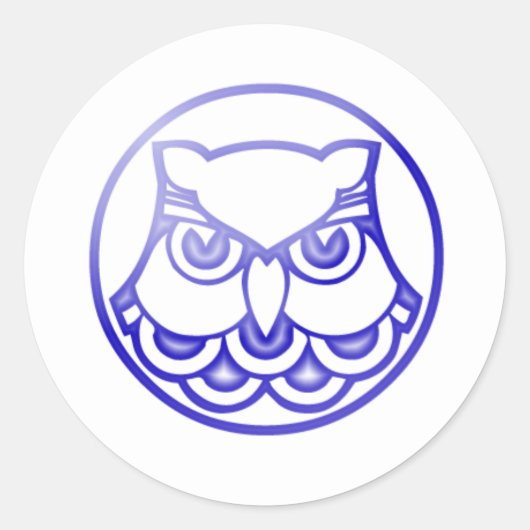 uil ronde sticker (Voorkant)