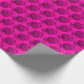 Uil (roze) - Inpakpapier (Hoek)