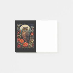 Uil 's nachts bij volle maan post-it® notes
