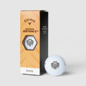 Uil schets cartoon golfballen (Verpakking)