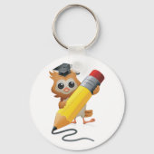 Uil Schrijft Sleutelhanger (Achterkant)