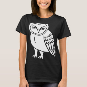 Uil Schuur Uilen Leuke Witte Vogel Geest Dier Natu T-shirt