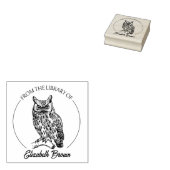  uil script uit de bibliotheek van 	rubberstempel (Gestempeld)