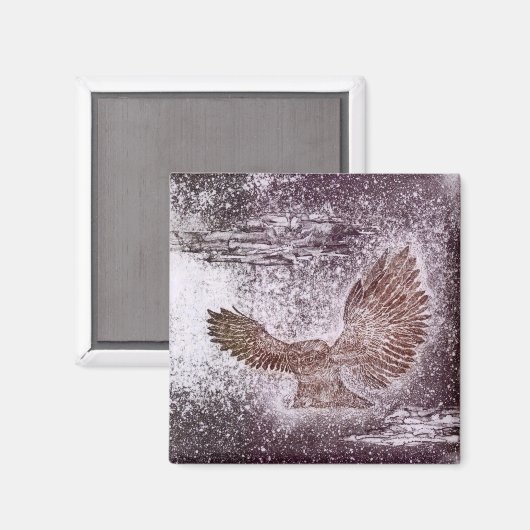 Uil Silent Flight Magneet (Voorkant / Achterkant)