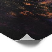 Uil Skull Black Moon Witchy AI Art Matte Waarde Poster (Hoek)