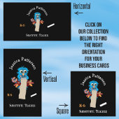 Uil Substitute Teacher Zwart Contact Kaarten Visitekaartje