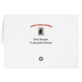 Uil Sunset Foto (Achterkant Horizontaal)