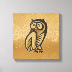 Uil Symbool Kleur Canvas Afdruk