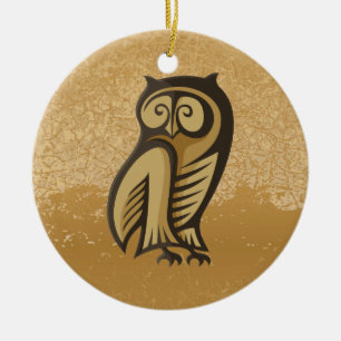 Uil Symbool Kleur Keramisch Ornament