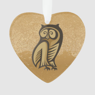 Uil Symbool Kleur Ornament