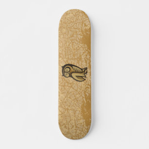 Uil Symbool Kleur Skateboard