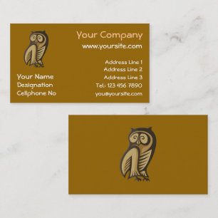 Uil Symbool Kleur Visitekaartje
