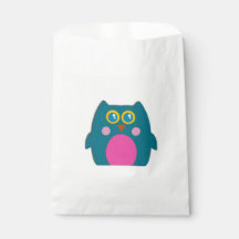 Uil Teal Paarse Favor Zak Verjaardagsfeestje