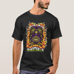 Uil trippy psychodelisch gekleurd t-shirt