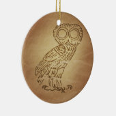 Uil van Wijsheid Grieks Keramisch Ornament (Rechts)