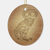Uil van Wijsheid Grieks Keramisch Ornament (Links)