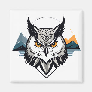 Uil Vector Art Animal Modern Urban City Graphic Magneet