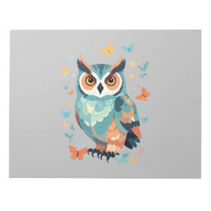Uil Vector Schilderen Schattig Fun Animal Spelen Notitieblok