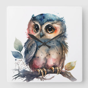 "Uil" Vierkante Klok
