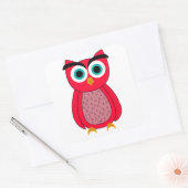 Uil vierkante sticker (Envelop)