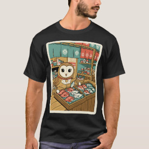 Uil Vis Markt Kawaii T-shirt
