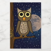 uil voedselcontainer etiket (Enkel label)