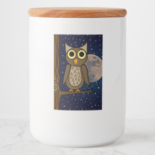 uil voedselcontainer etiket