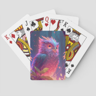 Uil Vogel Dier Portret Schilderij Wildlife Outdoor Pokerkaarten