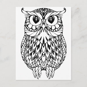 Uil Volwassen Kleuren briefkaart Gift